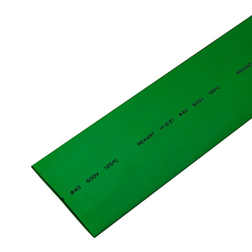 картинка Трубка термоусаживаемая ТУТ нг 40,0/20,0мм,  зеленая,  упаковка 10 шт.  по 1м REXANT от магазина Сантехстрой
