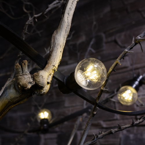 картинка Набор Белт-Лайт 10 м,  черный каучук,  30 ламп,  цвет Теплый белый,  IP65, соединяется от магазина Сантехстрой