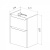 картинка Тумба под раковину Lemark BUNO 50см, подвесн/напольн, 2 ящ., цвет корпуса, фасада: Белый глянец от магазина Сантехстрой