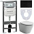 картинка Комплект унитаза с инсталляцией Ceramica Nova Balearica CN6000_1001B_1000 с сиденьем Микролифт и Черной матовой клавишей смыва от магазина Сантехстрой