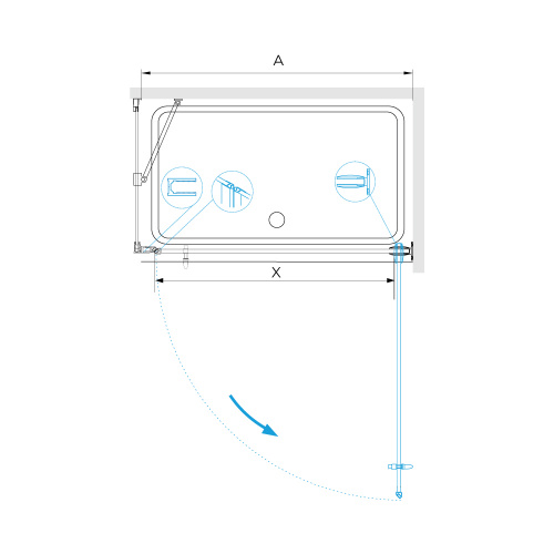 картинка Душевой уголок RGW 350604567-014 от магазина Сантехстрой