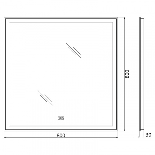 картинка Зеркало BelBagno spc-grt-800-800-led-tch-warm от магазина Сантехстрой