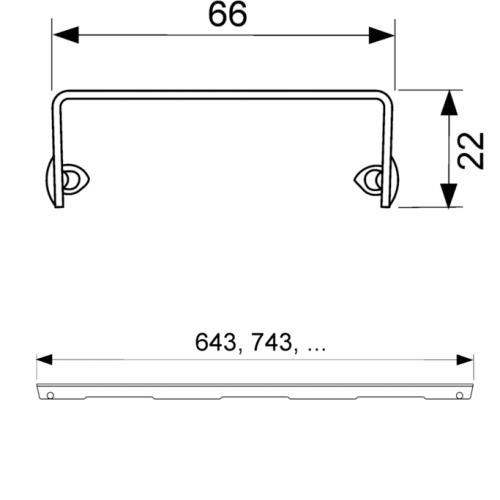 картинка TECE Решетка  "royal", 900 мм, нерж. сталь. от магазина Сантехстрой