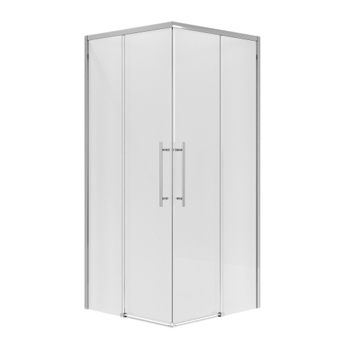 картинка Душевое ограждение Niagara Nova NG-6628-34 (80х80х195) квадрат,хром,двери раздвижные,стекло прозрачное,1 место от магазина Сантехстрой