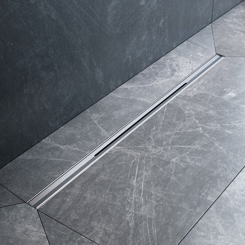 картинка W01SC-S11-080-05SB MasterFlow Трап для душа линейный универс затвор Slim line 80см цвет сталь мат от магазина Сантехстрой