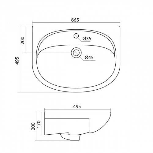 картинка Умывальник Style Line Стелла 65 от магазина Сантехстрой