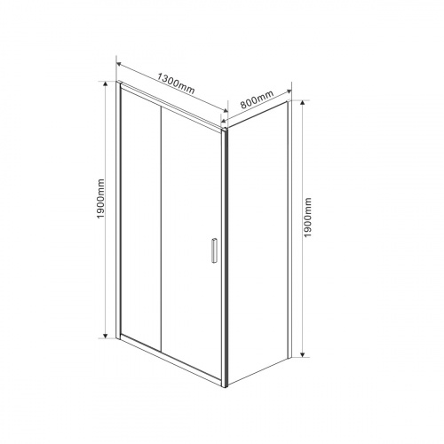 картинка Душевой уголок Garda VSR-1G8013CLGM, 1300*800, вороненая сталь, стекло прозрачное от магазина Сантехстрой