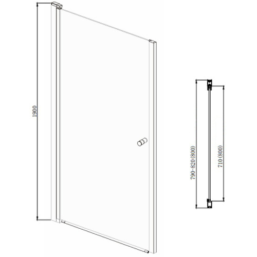 картинка Душевая дверь Azario Alberta AZ-NK6211 800 профиль Серебро стекло прозрачное от магазина Сантехстрой