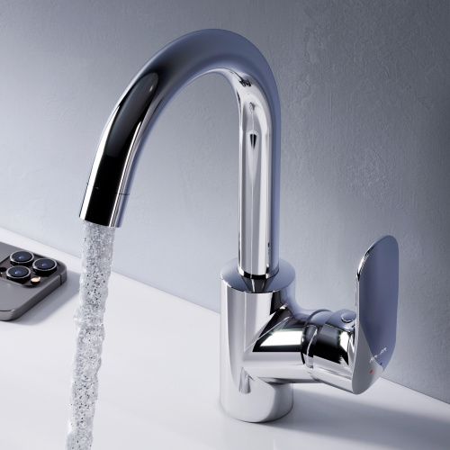 картинка F8002700 Like, смеситель для умывальника с поворотным изливом, хром, шт. от магазина Сантехстрой