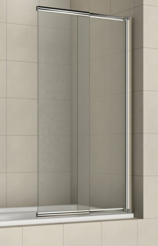 картинка Шторка для ванны Azario MERRIT 800х1400 раздвижная, прозрачное стекло 5 мм, покрытие EASY CLEAN, цвет профиля серебро (AZ-NF6122 800) от магазина Сантехстрой