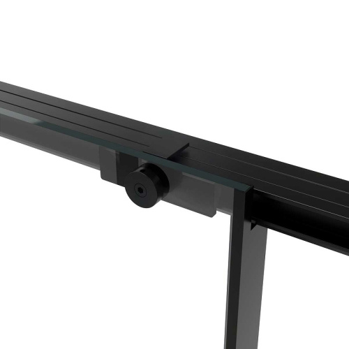 картинка Душевой уголок Vincea Slim Soft 150x90 VSR-1SS9015CLB профиль Черный стекло прозрачное от магазина Сантехстрой