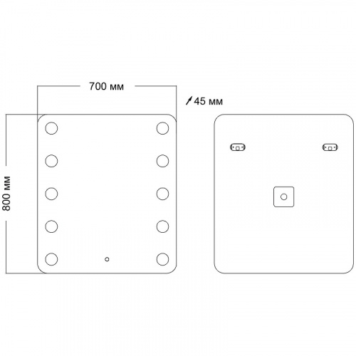 картинка Зеркало Grossman Neon 70 147080 с подсветкой с сенсорным выключателем от магазина Сантехстрой