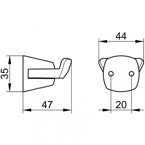 картинка Двойной крючок Keuco City.2 02715 010000 Хром от магазина Сантехстрой