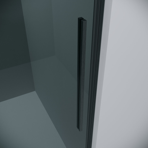 картинка Дверь в нишу 100.K33.01.120.42.10 Galaxy (120*195) графит сатин, стекло тонированное, 1 место от магазина Сантехстрой