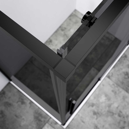 картинка Душевой уголок Slim-N VSR-4SN8012CGB, 1200*800, черный, стекло тонированное от магазина Сантехстрой