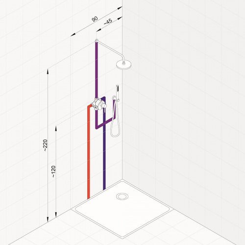 картинка Душевая система Kludi Bozz 7 in1 черный матовый (386303976) от магазина Сантехстрой