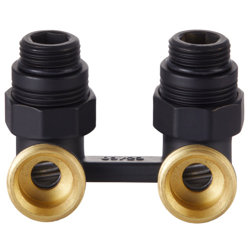 картинка Узел нижнего подключения Royal Thermo угловой 1/2quot;х3/4quot; EK (черный) от магазина Сантехстрой