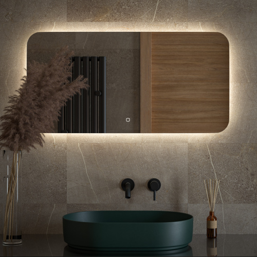 картинка Зеркало с LED-подсветкой 28 W DEFESTO DF 2805SH от магазина Сантехстрой