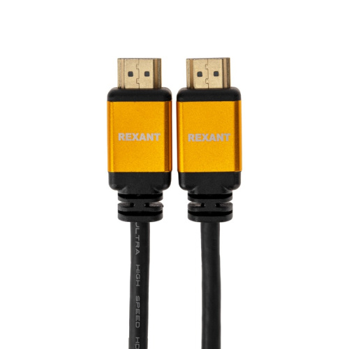 картинка Кабель REXANT HDMI - HDMI 2.1 длина 2 метра GOLD от магазина Сантехстрой