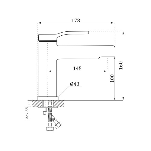 картинка Смеситель для раковины BELZ B612 (B12612) от магазина Сантехстрой