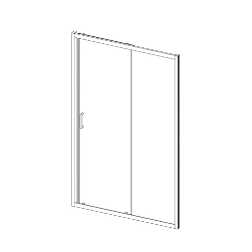 картинка Душевая дверь Alpha VDS-3AL150CL, 1500, хром, стекло прозрачное от магазина Сантехстрой