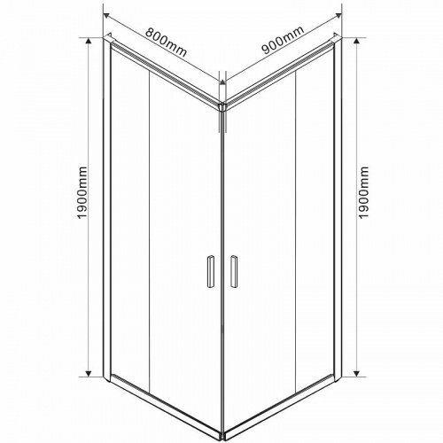 картинка Душевой уголок Vincea vss-1g8090cgb от магазина Сантехстрой