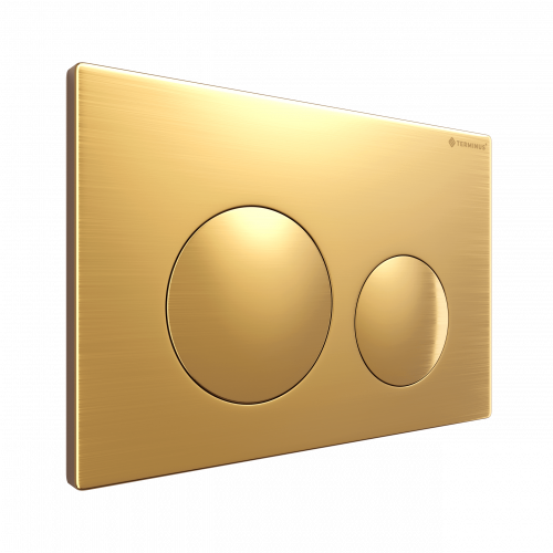 картинка Клавиша смыва для инсталляции Terminus Classic кнопка круг цвет брашированное золото от магазина Сантехстрой