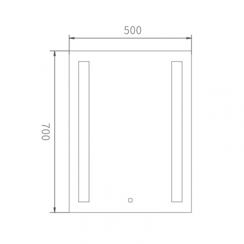 картинка Зеркало Haiba с LED подсветкой  50x70 (HB663) от магазина Сантехстрой