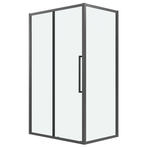картинка Душевая перегородка 200.K33.02.80.42.00 Cosmo (80*195) графит сатин, стекло прозрачное, 1 место от магазина Сантехстрой