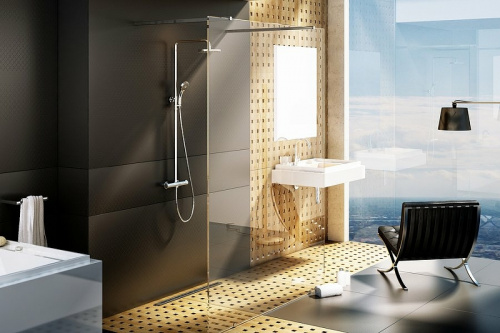 картинка Душевая перегородка Ravak Walk-In Free 160 GW9FS0C00Z1 профиль Хром стекло Transparent от магазина Сантехстрой