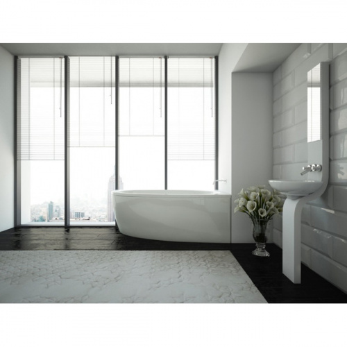 картинка Ванна акриловая AZARIO KAPRIS асимметричная 160*90 см правая (AV0001160) от магазина Сантехстрой