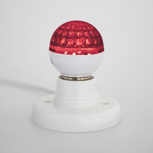 картинка Лампа шар e27 9 LED Ø50мм красная от магазина Сантехстрой