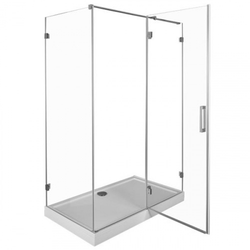 картинка Душевой уголок Aquanet Beta NWD1231 140x80 L 185424 профиль Хром стекло прозрачное от магазина Сантехстрой