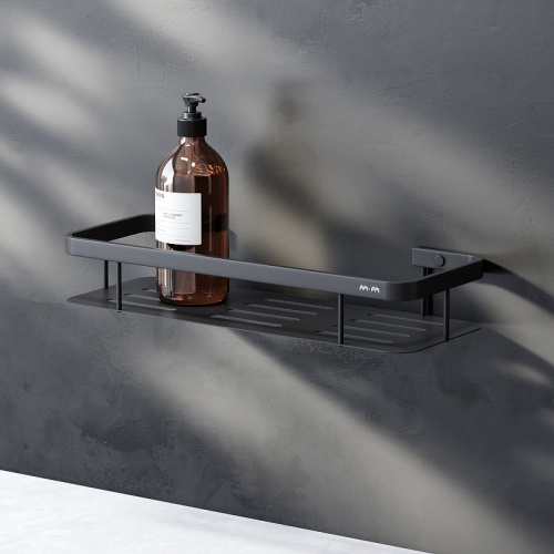 картинка A7453122 Sense L Полка для душа прямая, черный от магазина Сантехстрой