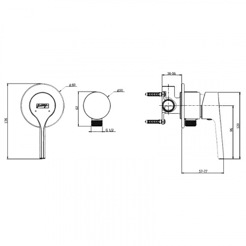фото смеситель для душа jacob delafon e25754-cp хром