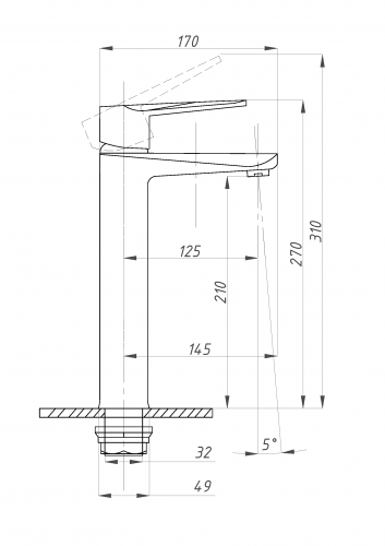 картинка Смеситель для раковины ПСМ psm-301-6 Бронза от магазина Сантехстрой