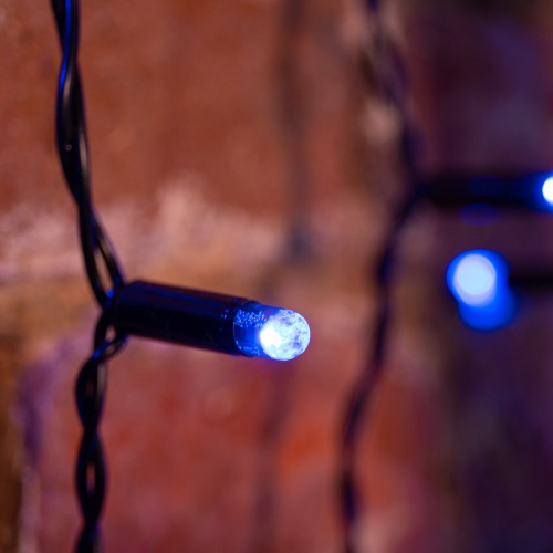 картинка Гирлянда Светодиодный дождь 2х3 м,  постоянное свечение,  черный провод,  230 В,  диоды синие,  760 LED от магазина Сантехстрой