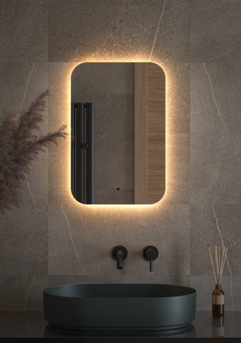 картинка Зеркало с LED-подсветкой 17 W DEFESTO DF 2812R от магазина Сантехстрой