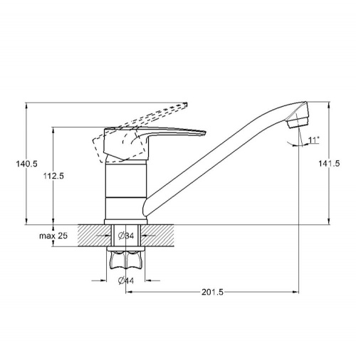 картинка Смеситель ECONOCE EC0450 для кухни от магазина Сантехстрой