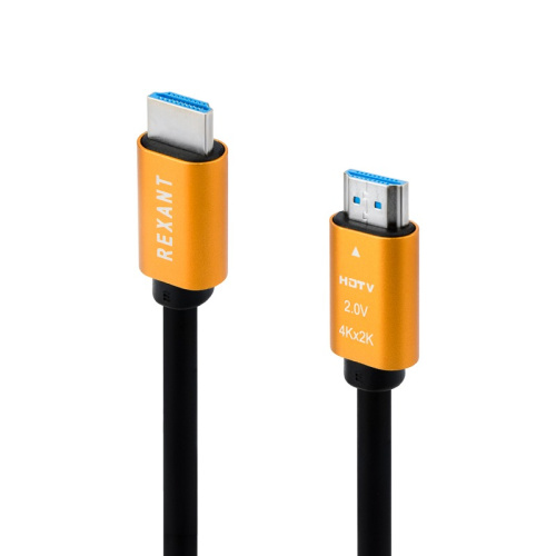 картинка Кабель HDMI - HDMI 2,0, 1,5м,  Gold REXANT от магазина Сантехстрой