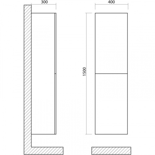 картинка Пенал подвесной Rovere Chiaro Sonoma L/R Art&Max Verona Push AM-Verona-Push-1500-2A-SC-RS-TS от магазина Сантехстрой