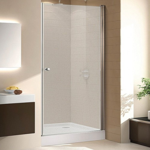 картинка Душевая дверь в нишу Cezares Eco B-1 65 профиль Хром стекло прозрачное от магазина Сантехстрой