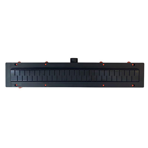 картинка Душевой лоток AZARIO D50 Medium 650 мм, боковой слив, пластиковый, перфорированная решетка, черный (AZ-CH 650/50 MC) от магазина Сантехстрой