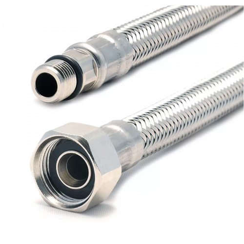 картинка Гибкая подводка Tucai 1/2"-М10х1 L17, 30см, в стальной оплетке для смесителя, вн. - нар. (3964) от магазина Сантехстрой