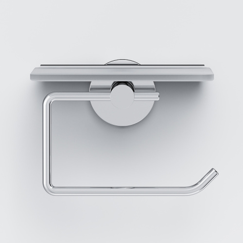 картинка A85A341500 X-Joy, Держатель для туалетной бумаги с полкой, хром от магазина Сантехстрой