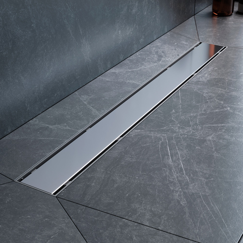 картинка W02SC-U11-070-04SB PrimeFlow Трап для душа линейный универс затвор Tile 70см цвет сталь мат от магазина Сантехстрой