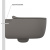 картинка Унитаз BERGES подвесной EGO XL матовый серый Rimless 54 см, сиденье EGO XL Slim SO матовый серый, микролифт , быстросъем от магазина Сантехстрой