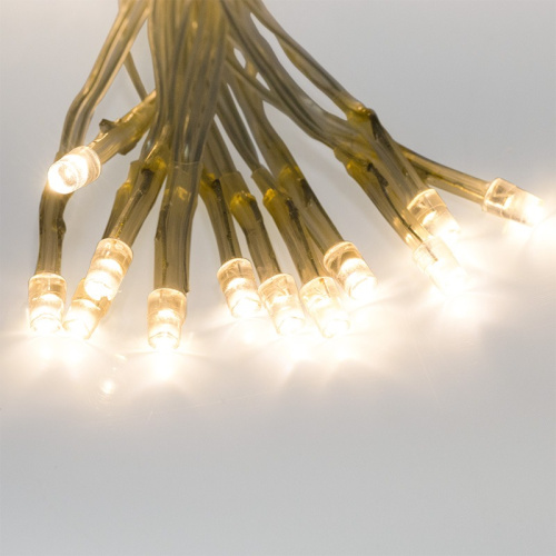 картинка Гирлянда Сеть 1,5х1,5м,  прозрачный ПВХ,  150 LED ТЕПЛЫЙ БЕЛЫЙ от магазина Сантехстрой