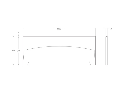 картинка Передняя панель для акриловой ванны с комплектом крепежа для установки на каркасе ECO-130-F-SCR-W37 от магазина Сантехстрой
