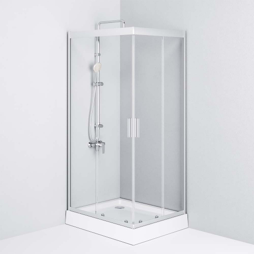 картинка W90G-404-120280-MT Gem Twin Slide 120x80. Душевое ограждение,120x80, профиль мат хром, стекло прозра от магазина Сантехстрой